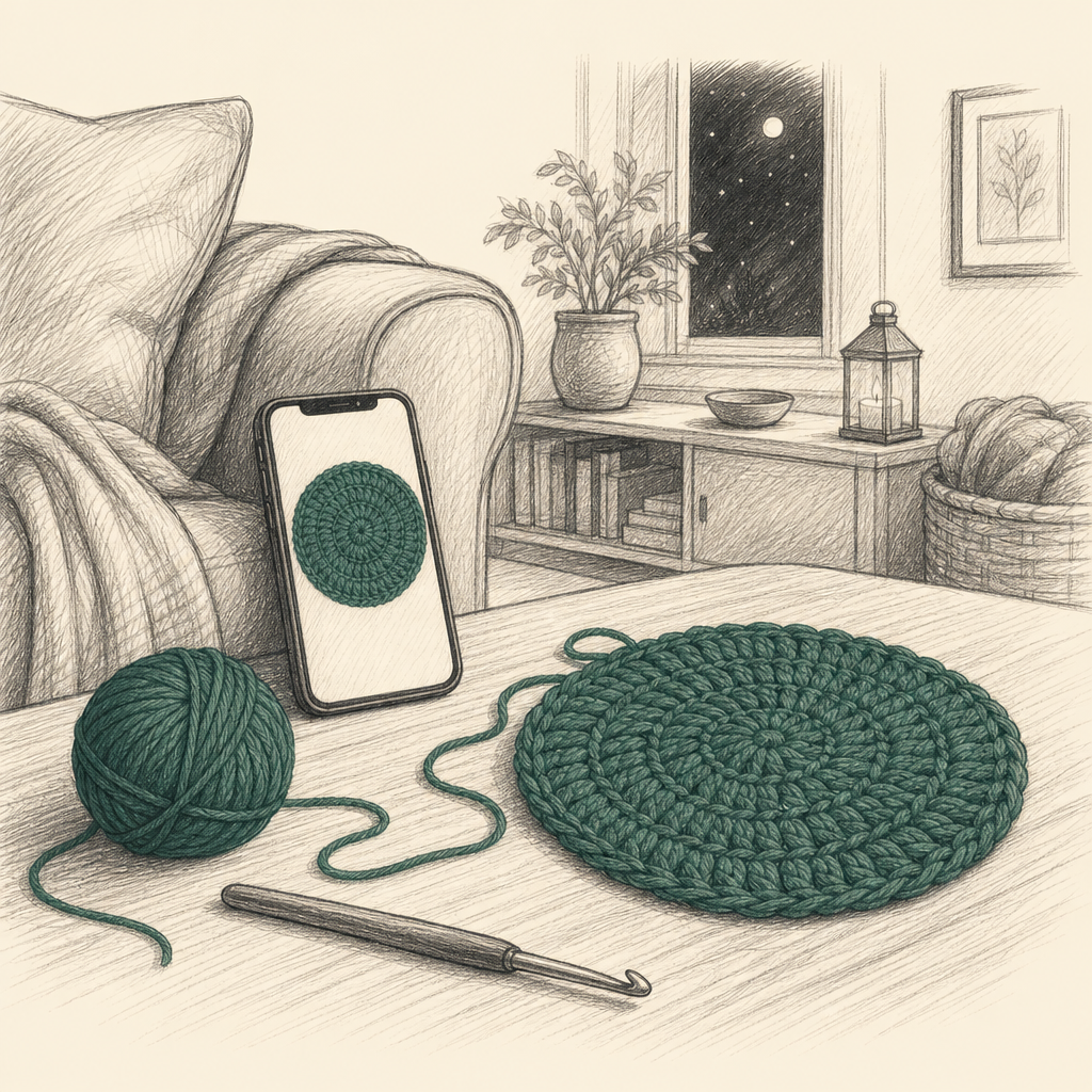 Sunny Rope reads the crochet pattern you already own, proves its stitch counts add up, and holds your place round by round. First pattern free.